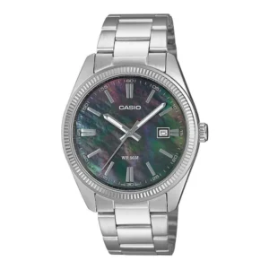 Casio Collection Ανδρικό Ρολόι 38.5mm Μπαταρίας με Ασημί Μεταλλικό Μπρασελέ - MTP-1302DS-1AVDF