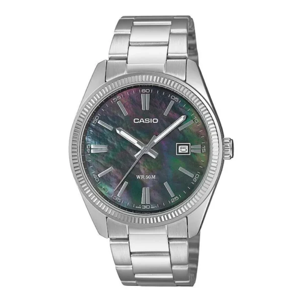 Casio Collection Ανδρικό Ρολόι 38.5mm Μπαταρίας με Ασημί Μεταλλικό Μπρασελέ – MTP-1302DS-1AVDF