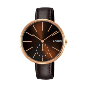 Lorus Γυναικείο Ρολόι Μπαταρίας με Καφέ Δερμάτινο Λουράκι - RN424AX9