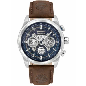 Timberland Hadlock Ανδρικό Ρολόι 46mm Χρονογράφος Μπαταρίας με Καφέ Δερμάτινο Λουράκι - TDWGF2200703