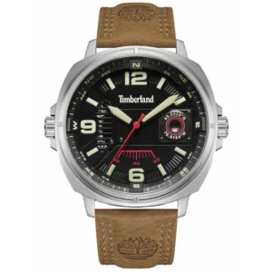 Timberland Breakheart Ανδρικό Ρολόι 47mm Μπαταρίας με Καφέ Δερμάτινο Λουράκι - TDWGB2201402