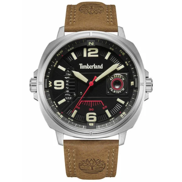 Timberland Breakheart Ανδρικό Ρολόι 47mm Μπαταρίας με Καφέ Δερμάτινο Λουράκι – TDWGB2201402