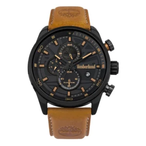 Timberland Henniker II Ανδρικό Ρολόι 46mm Χρονογράφος Μπαταρίας με Καφέ Δερμάτινο Λουράκι - TBL.14816JLB/02