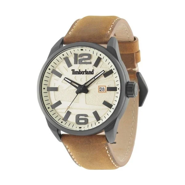 Timberland Ellsworth Ανδρικό Ρολόι 46mm Μπαταρίας με Καφέ Δερμάτινο Λουράκι – TBL.15029JLB/14