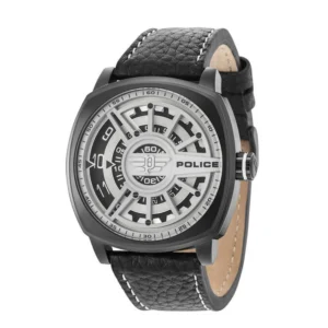Police Ανδρικό Ρολόι 49mm Μπαταρίας με Μαύρο / Μαύρο Μεταλλικό Μπρασελέ