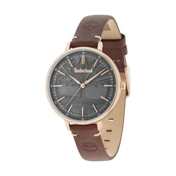 Timberland Falmouth Γυναικείο Ρολόι 37mm Μπαταρίας με Καφέ Δερμάτινο Λουράκι – TBL.15261MSR/61