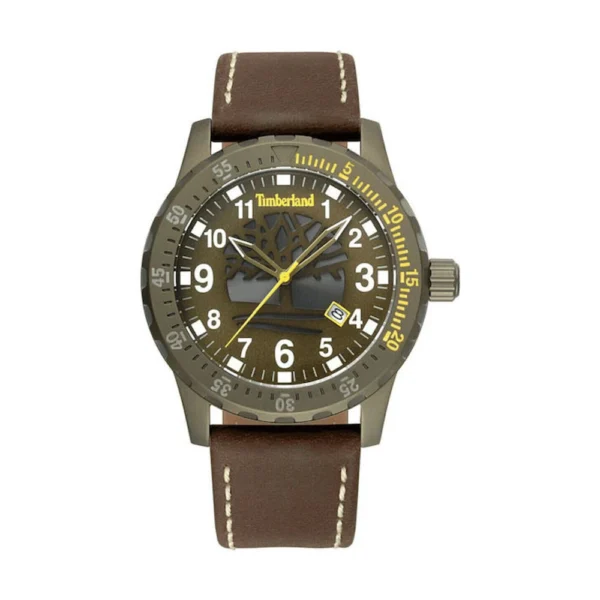 Timberland Clarksburg Ανδρικό Ρολόι 46mm Μπαταρίας με Καφέ Δερμάτινο Λουράκι – TBL.15473JLK/53