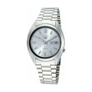 Seiko 5 Ανδρικό Ρολόι 38mm Αυτόματο με Ασημί Μεταλλικό Μπρασελέ - SNXS73K1