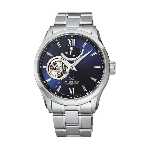 Orient Star Ανδρικό Ρολόι 39mm Αυτόματο με Ασημί Μεταλλικό Μπρασελέ – RE-AT0001L00B