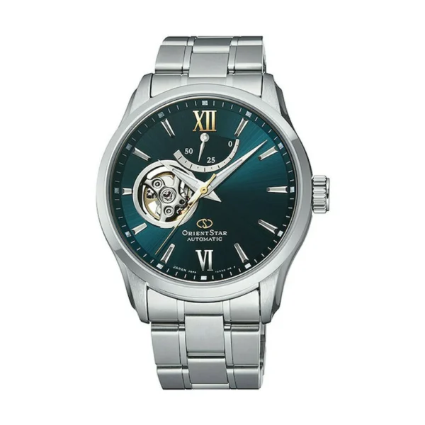 Orient Star Ανδρικό Ρολόι 39mm Αυτόματο με Ασημί Μεταλλικό Μπρασελέ – RE-AT0002E00B