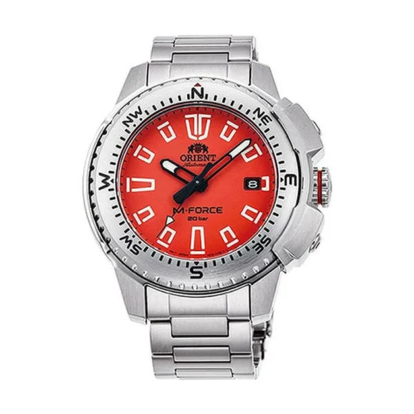 Orient Ανδρικό Ρολόι 45mm Αυτόματο με Ασημί Μεταλλικό Μπρασελέ – RA-AC0N02Y10B