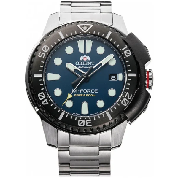 Orient Ανδρικό Ρολόι 45mm Αυτόματο με Ασημί Μεταλλικό Μπρασελέ – RA-AC0L07L00B