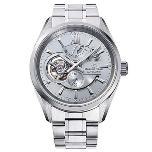 Orient Contemporary Ανδρικό Ρολόι 42mm Αυτόματο με Ασημί Μεταλλικό Μπρασελέ – RE-AV0125S00B