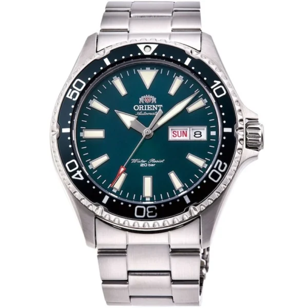 Orient Diver Ανδρικό Ρολόι 41.8mm Αυτόματο με Ασημί Μεταλλικό Μπρασελέ – RA-AA0004E39B