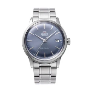 Orient Bambino Ανδρικό Ρολόι 38mm Αυτόματο με Ασημί Μεταλλικό Μπρασελέ - RA-AC0M10L30B