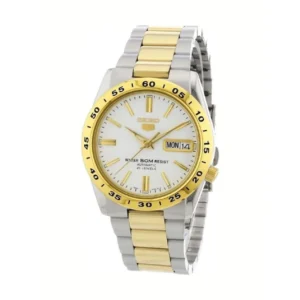 Seiko 5 Ανδρικό Ρολόι 38mm Αυτόματο με Μεταλλικό Μπρασελέ - SNKE04K1