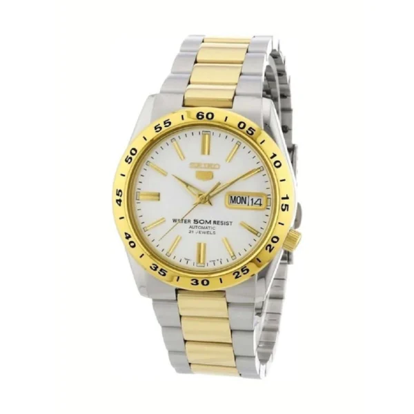 Seiko 5 Ανδρικό Ρολόι 38mm Αυτόματο με Μεταλλικό Μπρασελέ – SNKE04K1