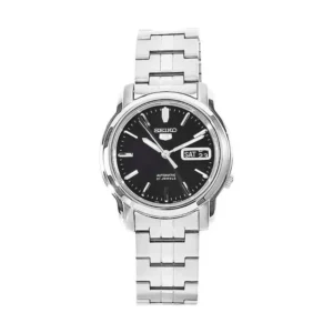 Seiko Ανδρικό Ρολόι 38mm Αυτόματο με Ασημί Μεταλλικό Μπρασελέ - SNKK71K1