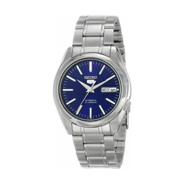 Seiko 5 Automatic Ανδρικό Ρολόι 37mm Μπαταρίας με Ασημί Μεταλλικό Μπρασελέ – SNKL43K1