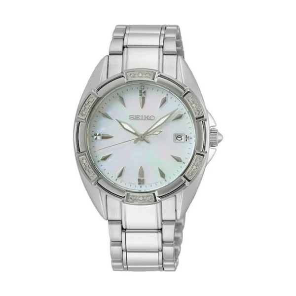Seiko Γυναικείο Ρολόι Μπαταρίας με Ασημί Μεταλλικό Μπρασελέ – SKK883P1