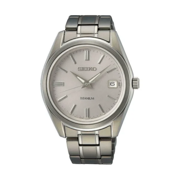 Seiko Ανδρικό Ρολόι 40.2mm Μπαταρίας με Ασημί Μεταλλικό Μπρασελέ – SUR369P1