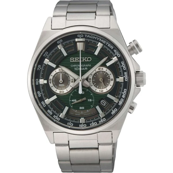 Ρολόι SEIKO Racing Sport Chronograph Silver Stainless Steel Bracelet – SSB405P1