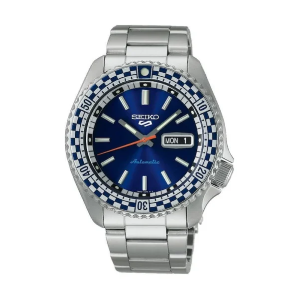 Seiko 5 Sports Ανδρικό Ρολόι 42.5mm Αυτόματο με Ασημί Μεταλλικό Μπρασελέ – SRPK65K1