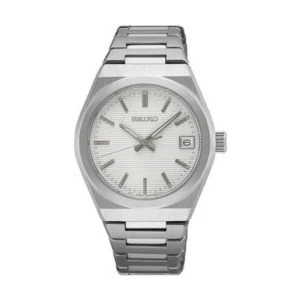 Seiko Γυναικείο Ρολόι 34mm Μπαταρίας με Ασημί Μεταλλικό Μπρασελέ - SUR573P1