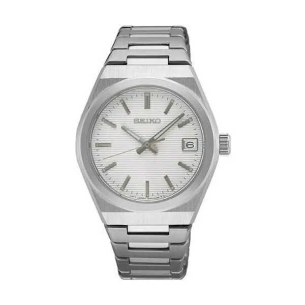 Seiko Γυναικείο Ρολόι 34mm Μπαταρίας με Ασημί Μεταλλικό Μπρασελέ – SUR573P1