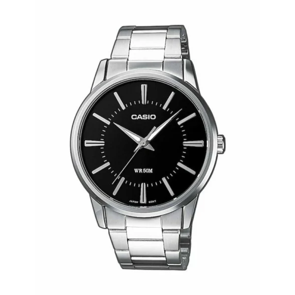 Casio Ανδρικό Ρολόι 40mm Μπαταρίας με Ασημί Μεταλλικό Μπρασελέ – MTP-1303PD-1AVEF