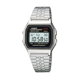 Casio Vintage Iconic Ψηφιακό Ανδρικό Ρολόι 33mm Μπαταρίας με Ασημί Μεταλλικό Μπρασελέ - A159WA-N1DF