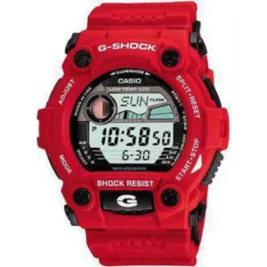 Casio G-Shock Ψηφιακό Ανδρικό Ρολόι 49mm Χρονογράφος Αυτόματο με Κόκκινο Καουτσούκ Λουράκι - G-7900A-4ER