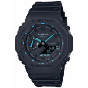 Casio G-Shock Αναλογικό/Ψηφιακό Ανδρικό Ρολόι 45mm Χρονογράφος Μπαταρίας με Μαύρο Καουτσούκ Λουράκι - W-59-1VQES