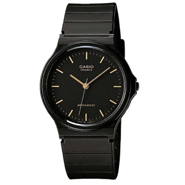 Casio Ανδρικό Ρολόι 28mm Μπαταρίας με Μαύρο Καουτσούκ Λουράκι – MQ-24-1ELDF