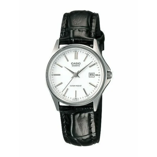 Casio Ανδρικό Ρολόι 38.5mm Μπαταρίας με Μαύρο Δερμάτινο Λουράκι – MTP-1183E-7A