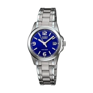 Casio Γυναικείο Ρολόι 28mm Μπαταρίας με Ασημί Μεταλλικό Μπρασελέ - LTP-1215A-2ADF
