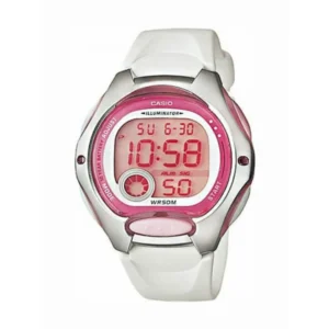 Casio Ψηφιακό Γυναικείο Ρολόι 30mm Μπαταρίας με Λευκό Καουτσούκ Λουράκι - LW-200-7AV