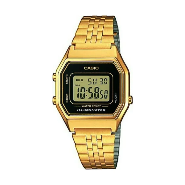 Casio Vintage Iconic Ψηφιακό Γυναικείο Ρολόι 33.5mm Μπαταρίας με Χρυσό Μεταλλικό Μπρασελέ – LA680WEGA-1ER