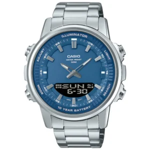 Casio Ανδρικό Ρολόι 50mm Μπαταρίας με Ασημί Μεταλλικό Μπρασελέ - MTP-1375D-1AVEF