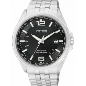 Citizen Ανδρικό Ρολόι 43mm Eco - Drive με Ασημί Μεταλλικό Μπρασελέ - CB0010-88E