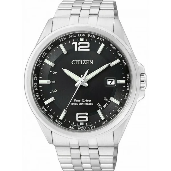 Citizen Ανδρικό Ρολόι 43mm Eco – Drive με Ασημί Μεταλλικό Μπρασελέ – CB0010-88E