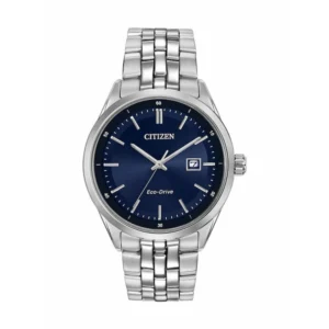 Citizen Ανδρικό Ρολόι 41mm Χρονογράφος Eco - Drive με Ασημί Μεταλλικό Μπρασελέ - BM7251-53L