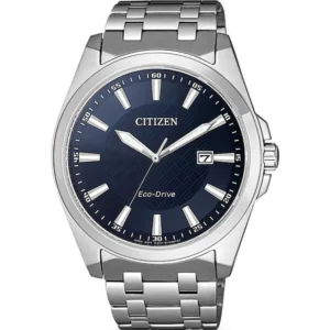 Citizen Ανδρικό Ρολόι 41mm Eco - Drive με Ασημί Μεταλλικό Μπρασελέ - BM7108-81L