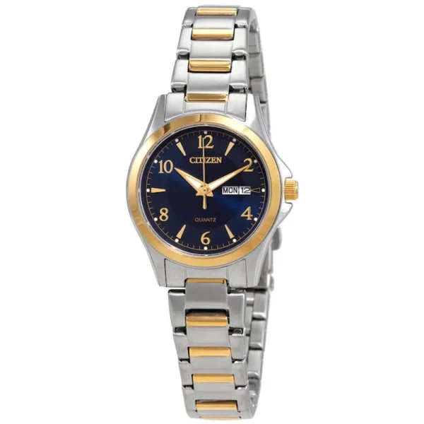 Citizen Γυναικείο Ρολόι 27.5mm Μπαταρίας με Μπλε Μεταλλικό Μπρασελέ – EQ0595-55L