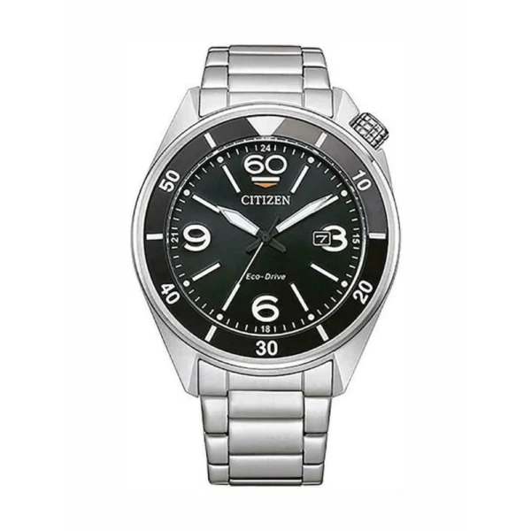 Citizen Ανδρικό Ρολόι 44mm Eco – Drive με Ασημί Μεταλλικό Μπρασελέ – AW1710-80E