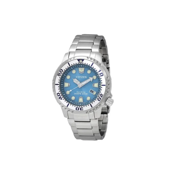 Citizen Dive Ανδρικό Ρολόι 44mm Μπαταρίας με Ασημί Μεταλλικό Μπρασελέ – BN0165-55L