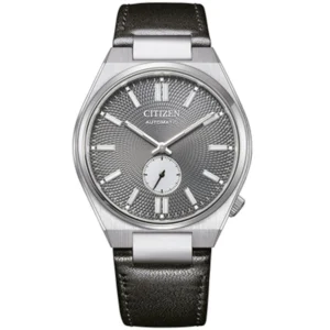 Citizen Tsuyosa Ανδρικό Ρολόι 40mm Αυτόματο με Μαύρο Δερμάτινο Λουράκι - NK5010-01H