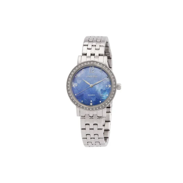 Citizen Crystal Γυναικείο Ρολόι 31mm Μπαταρίας με Ασημί Μεταλλικό Μπρασελέ – EL3100-55N