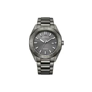 Citizen Eco-drive Ανδρικό Ρολόι Μπαταρίας με Μαύρο Μεταλλικό Μπρασελέ - BM7637-81H