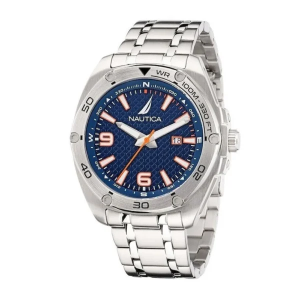 Nautica Tin Can Bay Ανδρικό Ρολόι 44mm Μπαταρίας με Μπλε Μεταλλικό Μπρασελέ – NAPTCF203